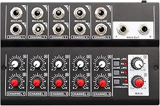 Multifunctional Audio Mixer, 10-Channel Mixing Console Digital Mixer Stereo for Recording DJ Network Live Broadcast mixer for Karaoke Wedding Party Recording Broadcast