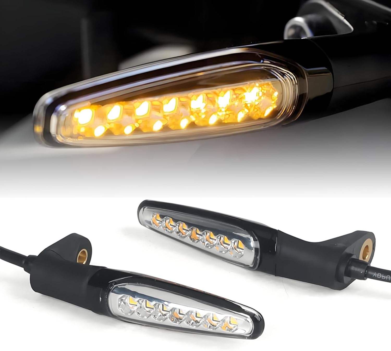 Motorcycle turn Signals LED Flowing Blinkers Fit for Street Triple S 660cc/R/RS/1200 RS/Tiger 765/900 Turn Signals Blinker Lamp Tail Signal Lights Street Triple R/RS Turn Signals