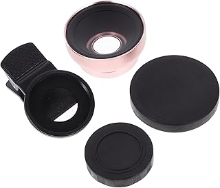 UKCOCO Optical glass phone lens universal single macro camera lens single macro lens phone lens with clamp phones lens clip on clip on phones lens phone macro lens Multifunction rose gold