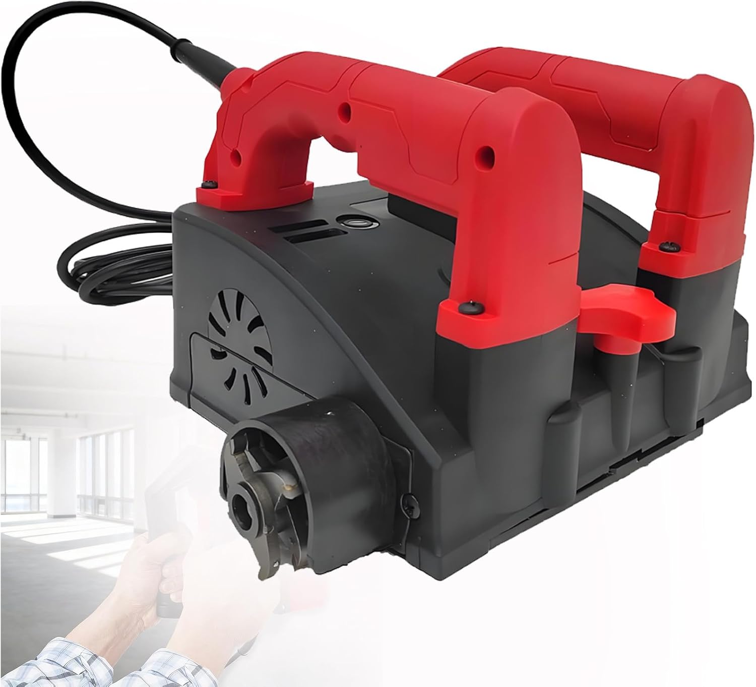 Electric Wall Planing Machine, Handheld Power Scraper Planner, Adjustable Depth 0.04-0.16in, 1680W Cement Knife for Removing Paint, Putty and Coatings