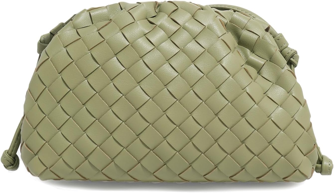 Huralona Dressy Pleated Vegan Leather Clutch Purse Super Soft Cloud Dumpling Clutch Bag for Women PU Evening Purse Handbag