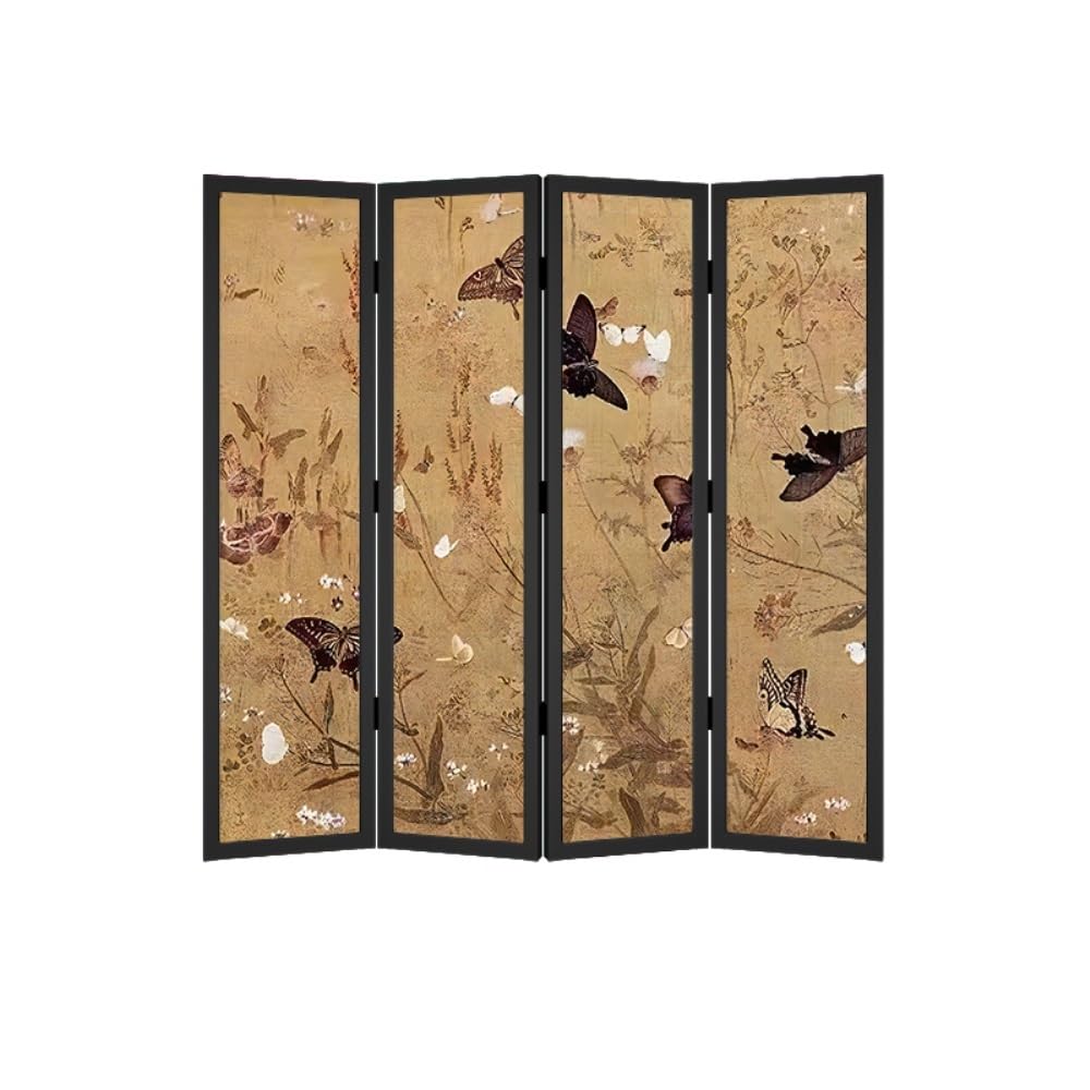 Privacy Screen Home Retro Screen Partition Living Room Entrance Cover Room Partition Decoration Background Wall Folding Screen Room Divider