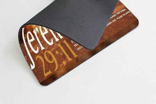 Miniatura 4 de Smooffly Alfombrilla de mouse para juegos personalizada, Jeremías 2911 con versículo bíblico para juegos, alfombrilla de mouse grande de goma