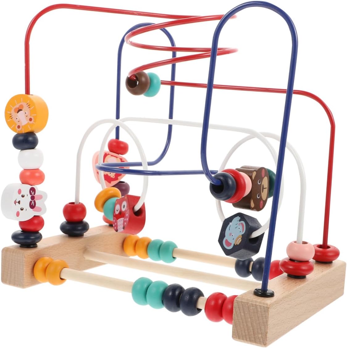 Vaguelly Wooden Beads Maze Roller Educational Puzzle for Early Learning Cognitive Development Birthday