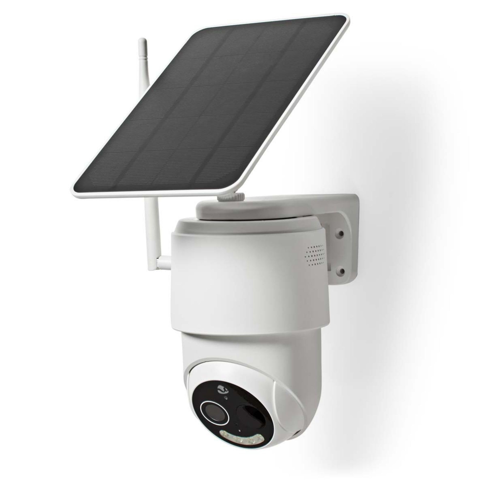 NEDIS Inteligentna zewnętrzna kamera bezpieczeństwa Wi-Fi Full HD 1080p, reflektor i kolorowy noktowizor, Pan & Tilt, wykrywanie ruchu, automatyczne śledzenie, wykrywanie człowieka AI, 2-drożny dźwięk