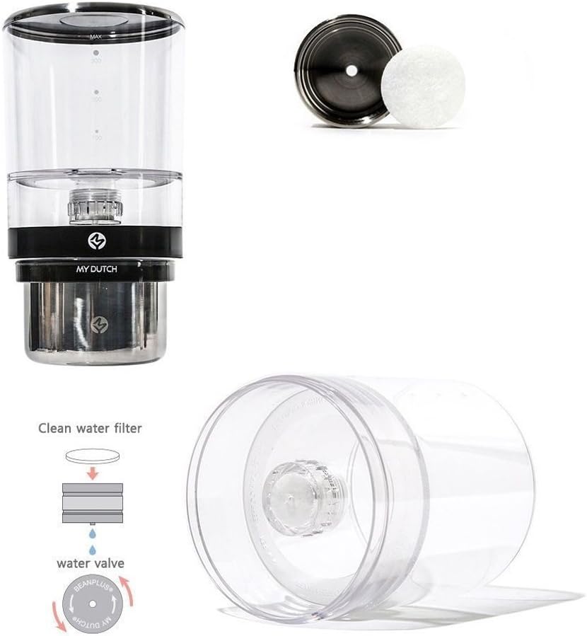 MY DUTCH M550 Cold Brew Dutch Drip type coffee maker hand drip coffee making & Simple English User's Guide (Black)