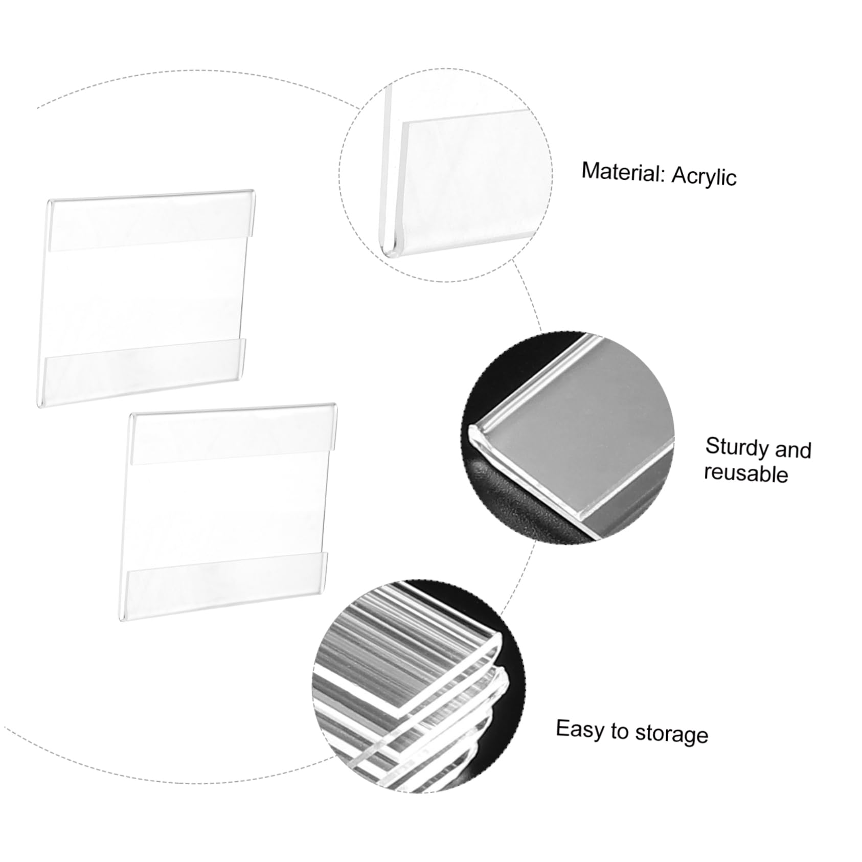 jojofuny 50stücke Acryl Preisschildhalter Transparente Tischaufsteller Für Supermärkte Und Geschäfte Einfach Zu Wechselnde Preisschilder Robust Und Langlebig Für Preispräsentationen