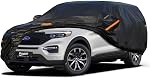 kayme 7 Layers Heavy Duty SUV Car Cover Waterproof All Weather, Full Exterior Cover Outdoor Snow Sun Uv Protection with Zipper for Automobiles, Universal Fit for SUV Jeep (191-200 inch)
