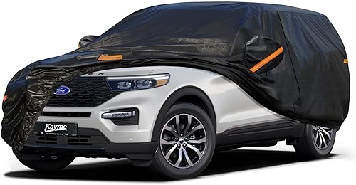 Vista 126 de Kayme - Cubierta impermeable resistente de 6 capas para camioneta, apta para todo clima, protección para exteriores contra lluvia y rayos UV, ajuste