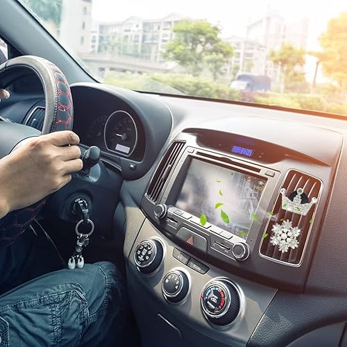 Miniatura 6 de 8 ambientadores de coche para mujer, difusor de coche, clip de ventilación con almohadillas aromáticas, accesorios de ventilación de automóvil,