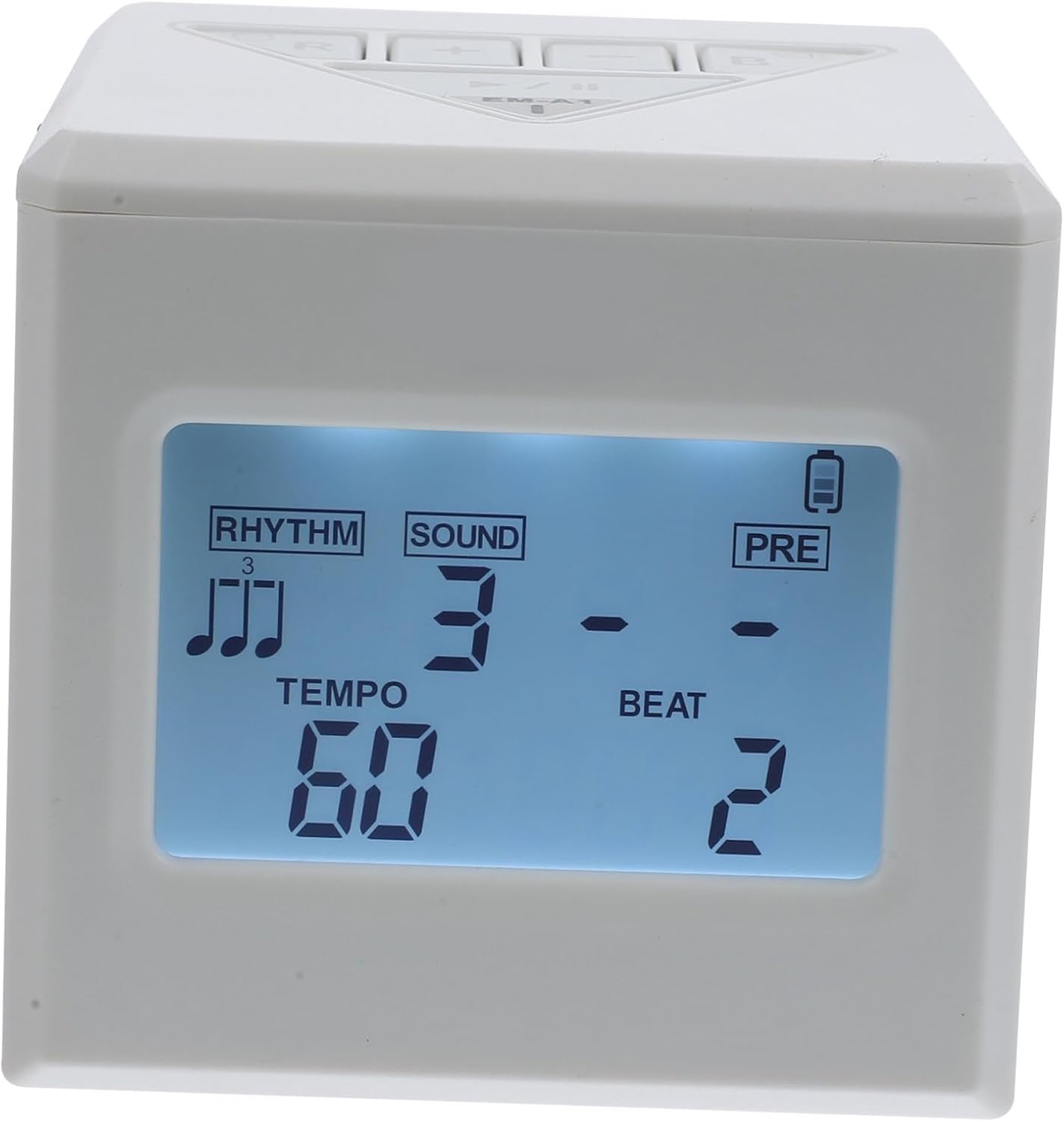 Totority Digital Electronic Metronome for Piano Guitar Violin Ukulele Bass Drum with Adjustable Beat Tempo White Multifunctional Tuner for Musicians and Beginners