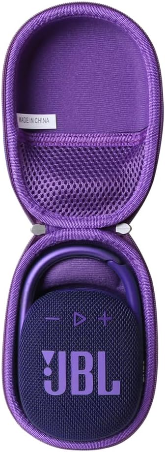 adada Hard Travel Case for JBL Clip 5- Portable Mini Bluetooth Speaker (Purple)