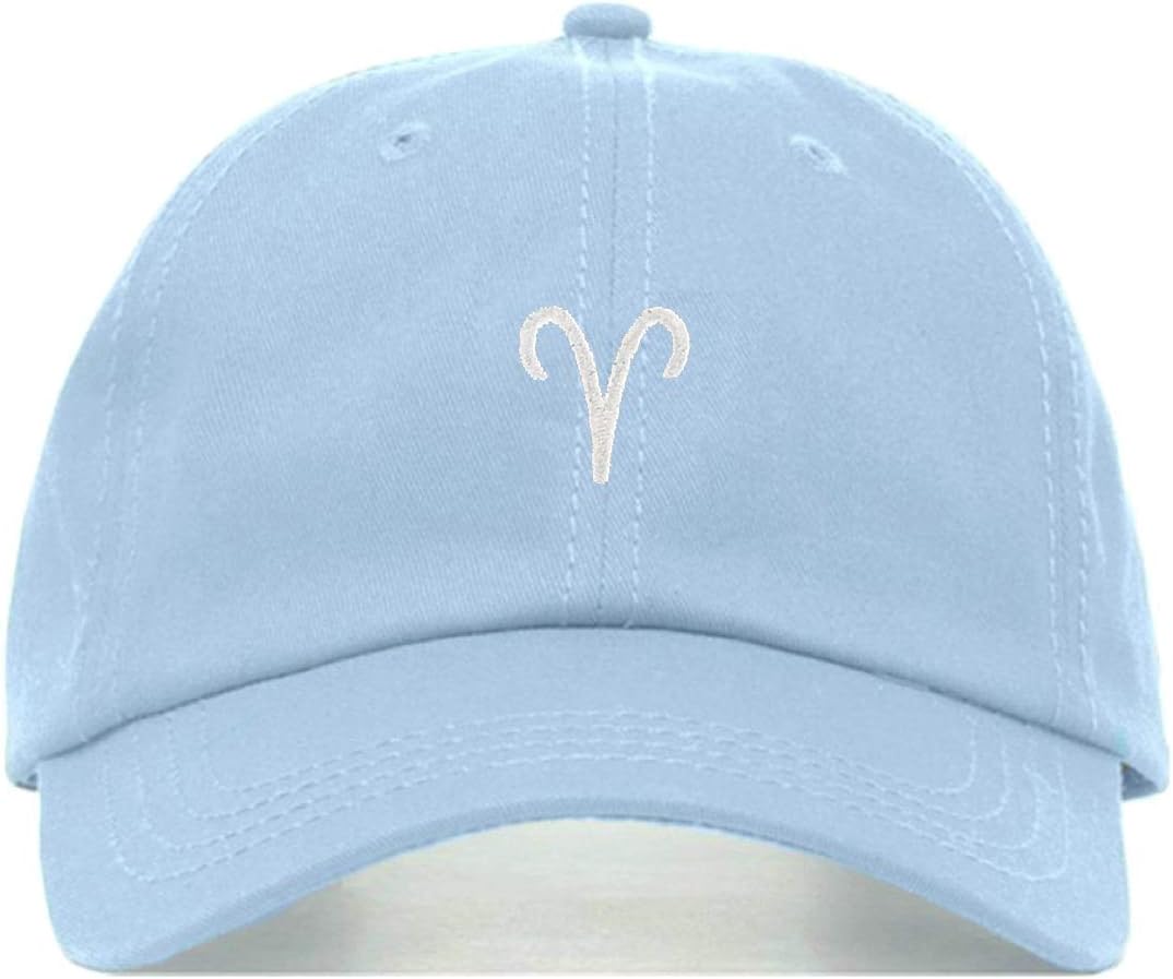 Aries Baseball Hat, Embroidered Dad Cap, Unstructured Soft Cotton, Adjustable Strap Back (Multiple Colors)