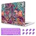 For Macbook Pro 15 with Retina Case (2014 Old Model) Cover Crystal Print Hard Shell with Purple Keyboard cover and Dust plug for Macbook Pro 15 (Non-CD-ROM Drive Model:A1398),Paisley seamless