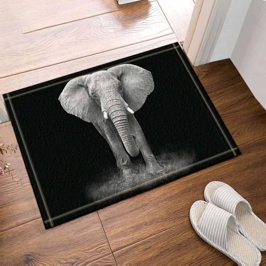 Paillasson extérieur entrée éléphant : tapis de porte déco pour la maison