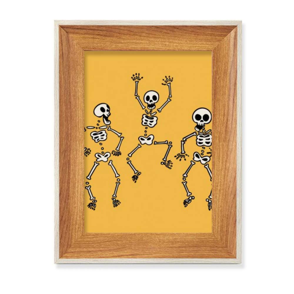 Esqueletos de Halloween portafotos decorativo para salones y mesas de oficina en otoño