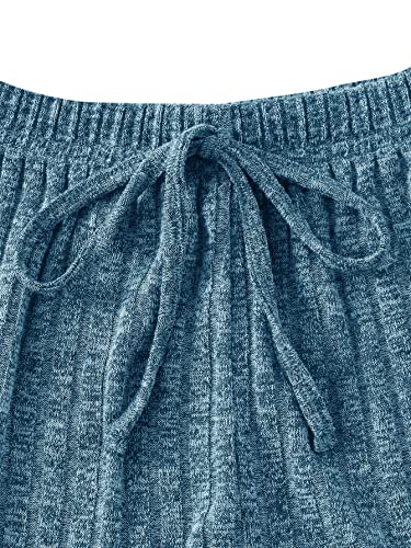Image of SOLY HUX Women's Button Front Ribbed Knit Tank Top and Shorts Pajama Set Sleepwear Lounge Sets