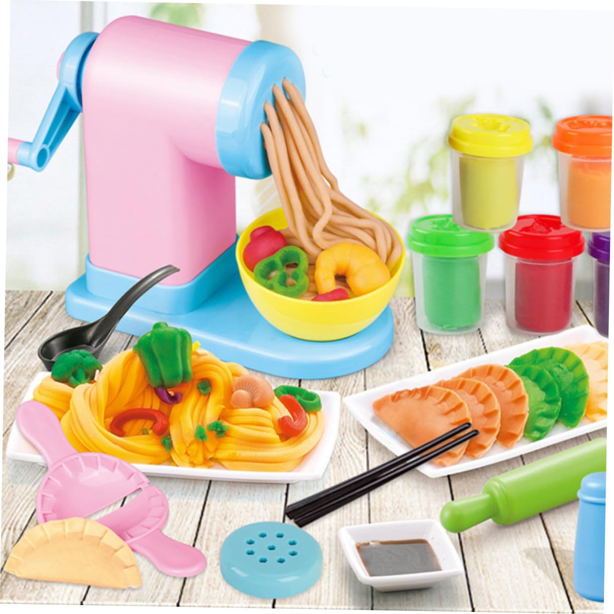 Máquina de Fideos de Plastilina 3d de Plástico, 1 Juego | Moldes de Modelado para Hacer Formas Variadas, Apto para Aulas y Aprendizaje Temprano