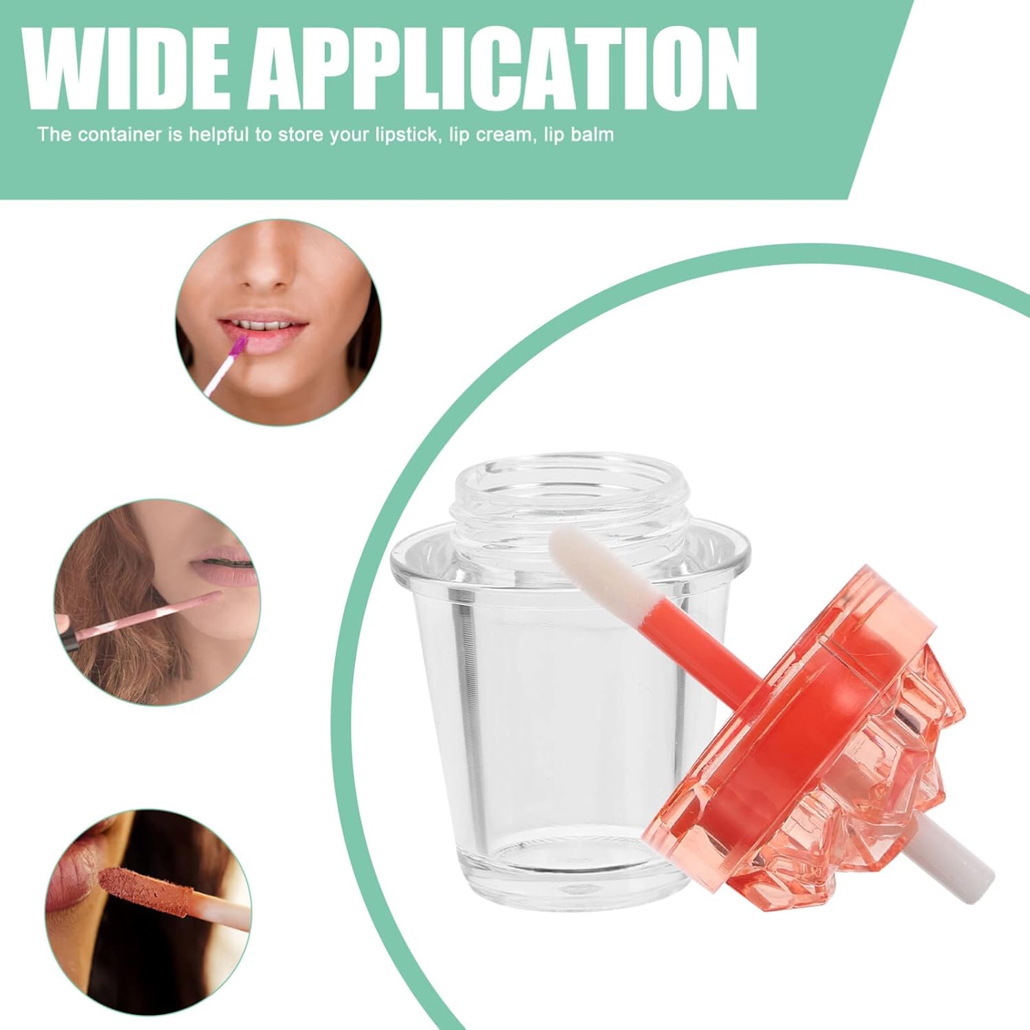 iplusmile Refillable Lip Gloss Containers 7Pcs Empty Lip Balm Tubes with Transparent Design for Diy Gloss Making and Travel Cosmetic Storage