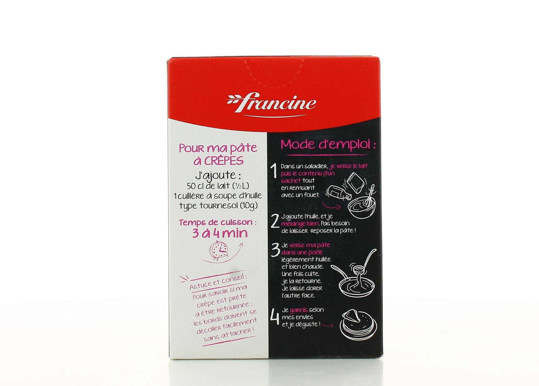 FRANCINE - Francine Préparation Pour Pâte À Crêpes 380G - Lot De 4 - Vendu Par Lot