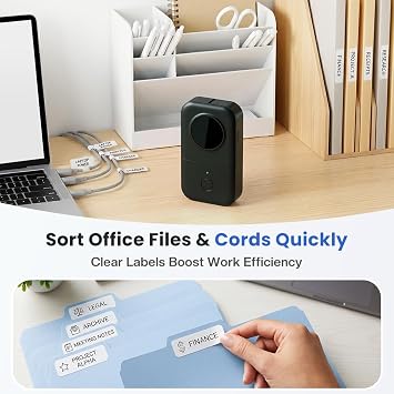 Phomemo D30 Label Maker Machine, Bluetooth Mini Label Maker for Kids School Items, Inkless Thermal Label Printer Portable Sticker Maker for Classroom Home Small Business Organizing