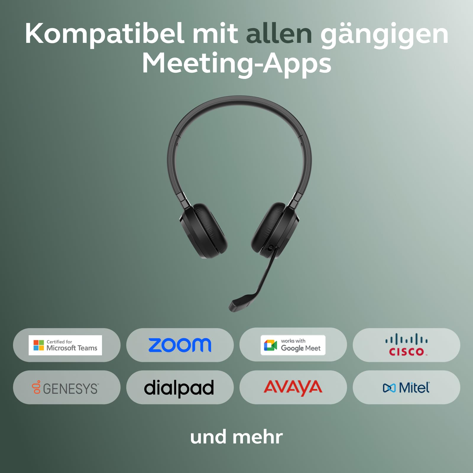 Jabra Evolve 65 TE (3. Ausgabe 2025) Kabelloses Bluetooth-Stereo-Headset mit Geräuschunterdr.-Mikrofon, verbindet 2 Geräte, 16h Akkulaufzeit, USB-A-Adapter, MS Teams-Zertifiziert, Schwarz