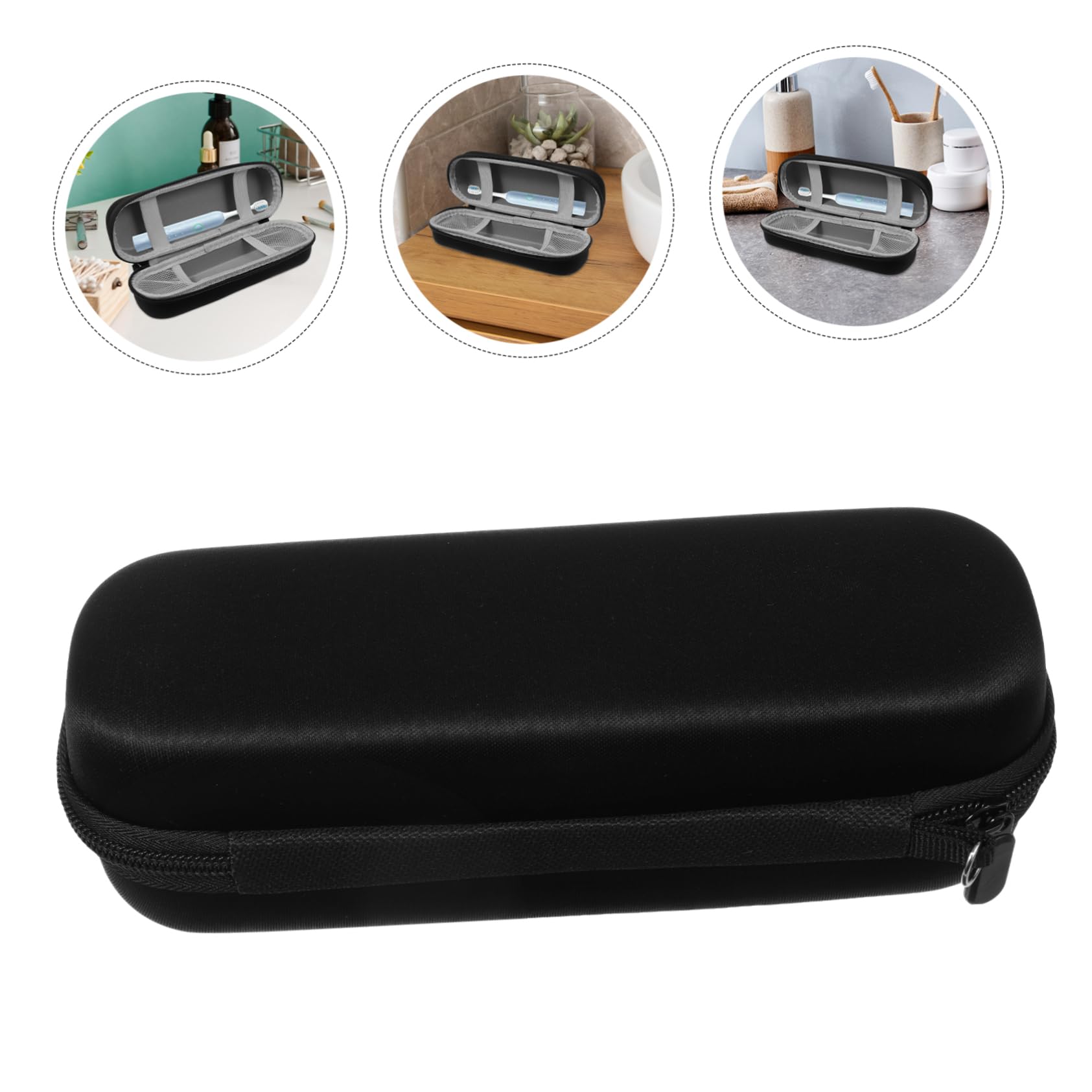 BESTYASH 4 Pezzi custodie per spazzolini da viaggio Titolare supporto magnetico parete porta spazzolino sacchetti per spazzolini elettrici Porta di viaggio per spazzolino eva Nero
