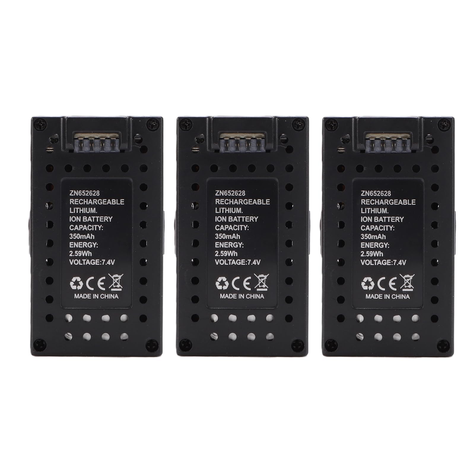 Generic High Performance Lightweight 7.4V 350mAh Battery Fit For RC ERA C138 C138PRO Helicopter Power Supply For Uninterrupted Flying Sessions (3pcs)