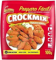 Farinha Para Temperar e Empanar Crockmix Tradicional 100g Sem Glúten