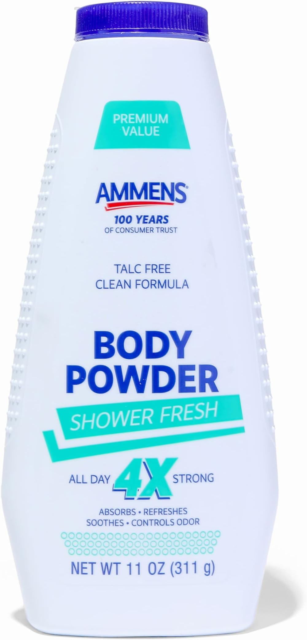AMMENS Powder Shower Fresh Talc Free, 11 Ounce