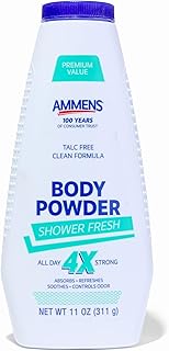 AMMENS Powder Shower Fresh Talc Free, 11 Ounce