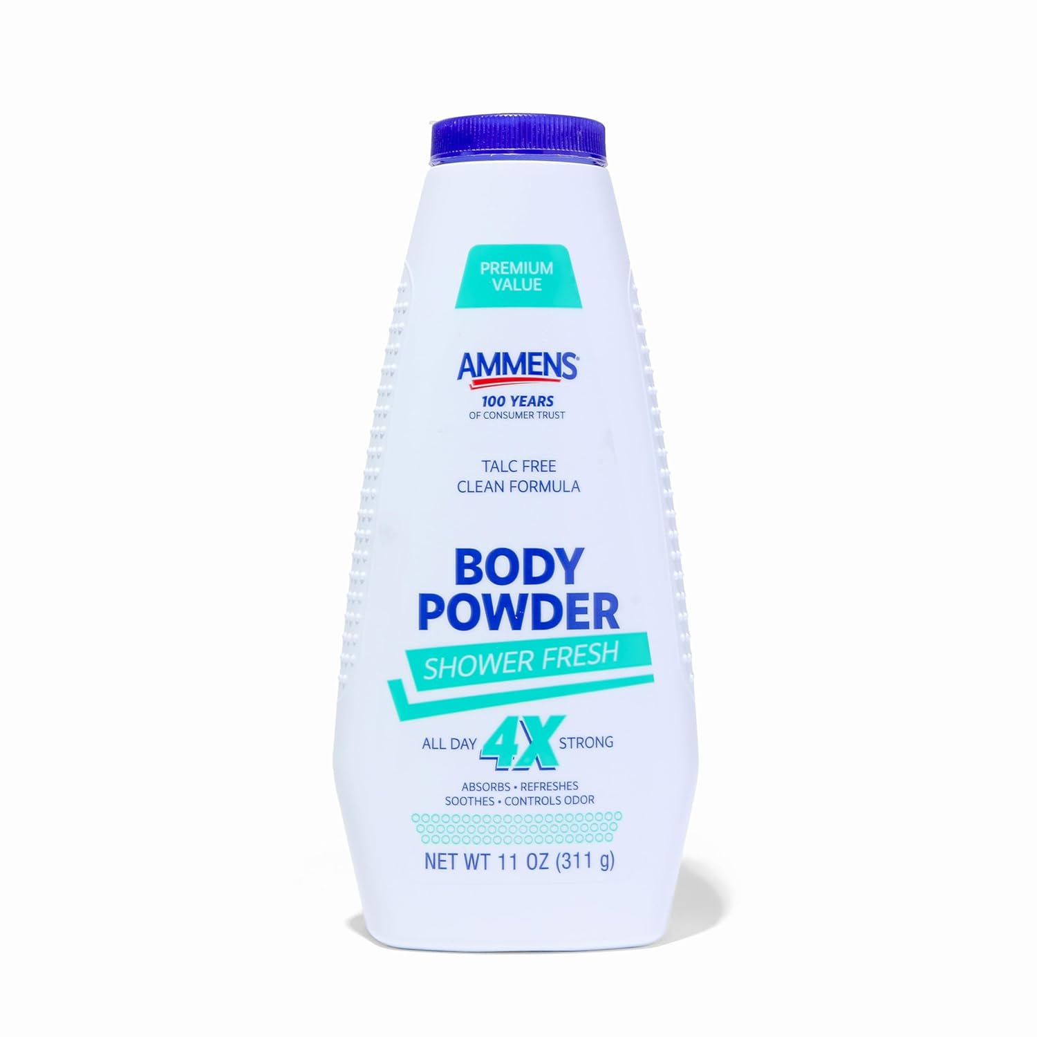 AMMENS Powder Shower Fresh Talc Free, 11 Ounce