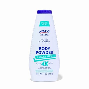 AMMENS Powder Shower Fresh Talc Free، 11 Ounce