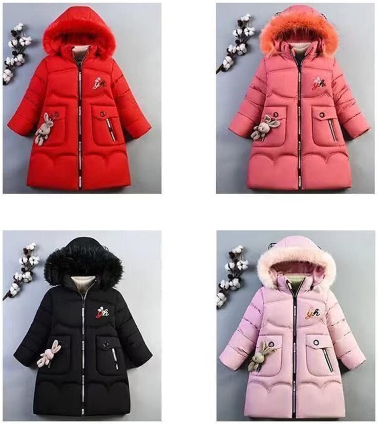 Girls Winter Coats Warm Little Big Girls Down Jacket Toddler Kids Winter Coat with Hood