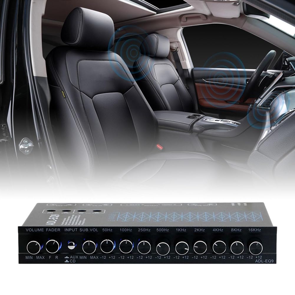 LYNNRICK 9-band equalizer, high performance, 9-band equalizer, 12 V DC