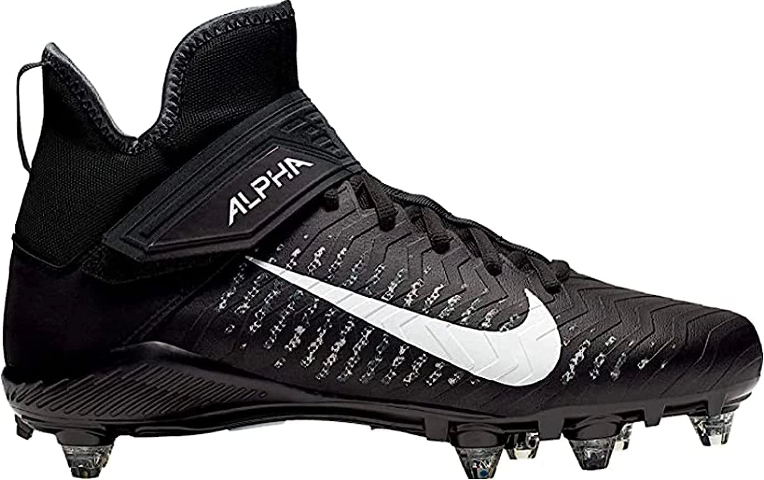 Nike Alpha Menace Pro 2 D CK4277-001 Black-White Men's Detachble Football Cleats 13 US