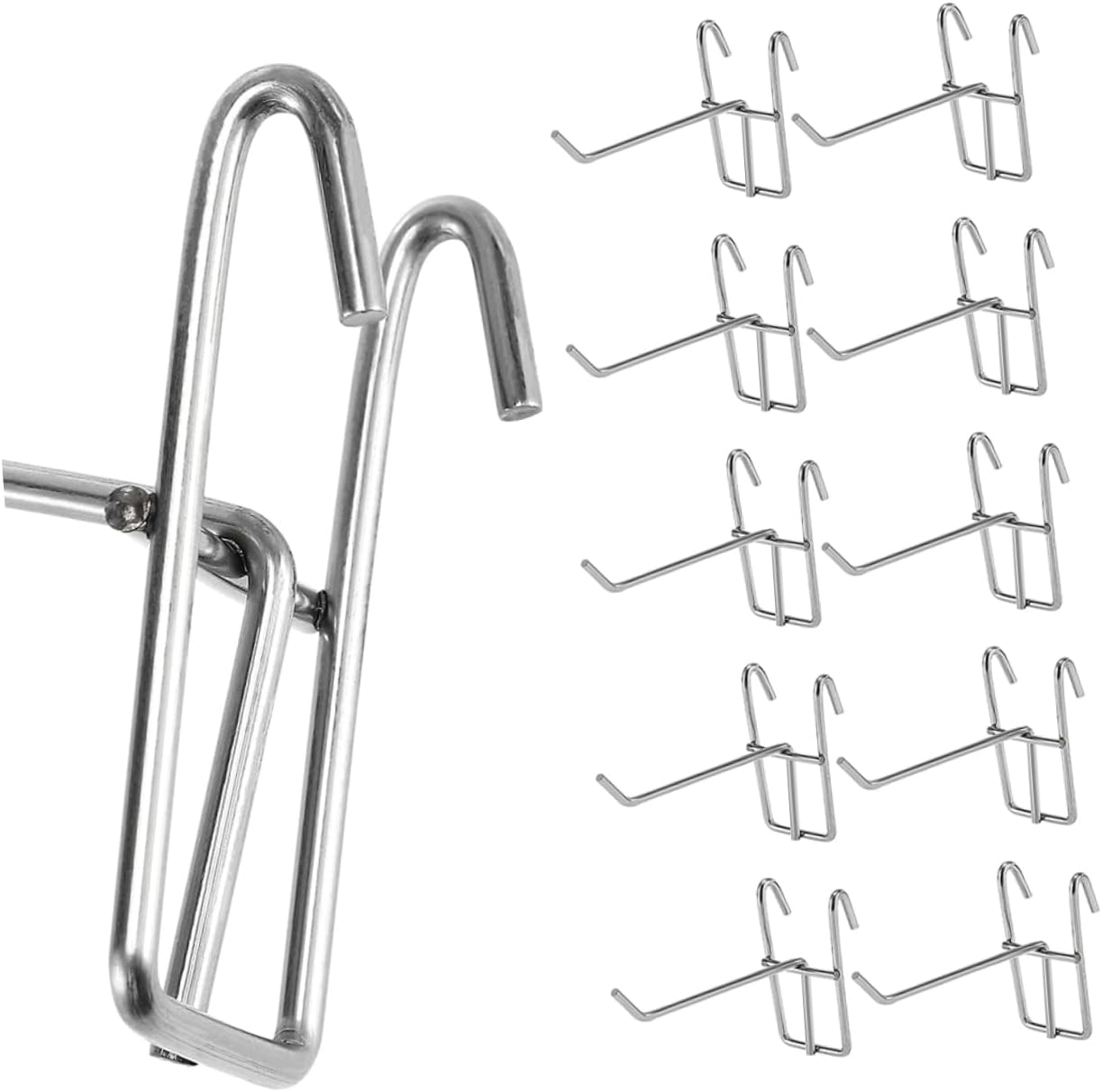40pcs Wall Display Hooks Heavy Duty Hangers for Retail Organization Garage Storage Versatile Wall Panel Brackets for Snacks Items