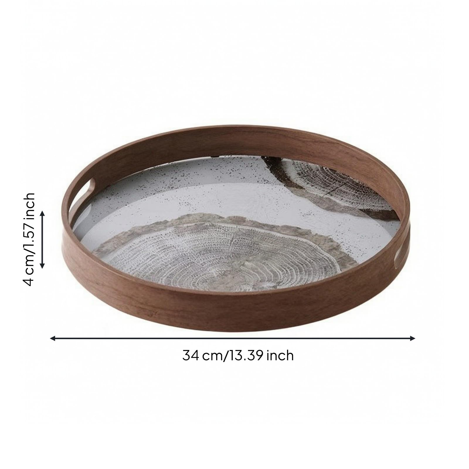 Bandeja Decorativa Pequeño, 34x34x4cm, Anillo De