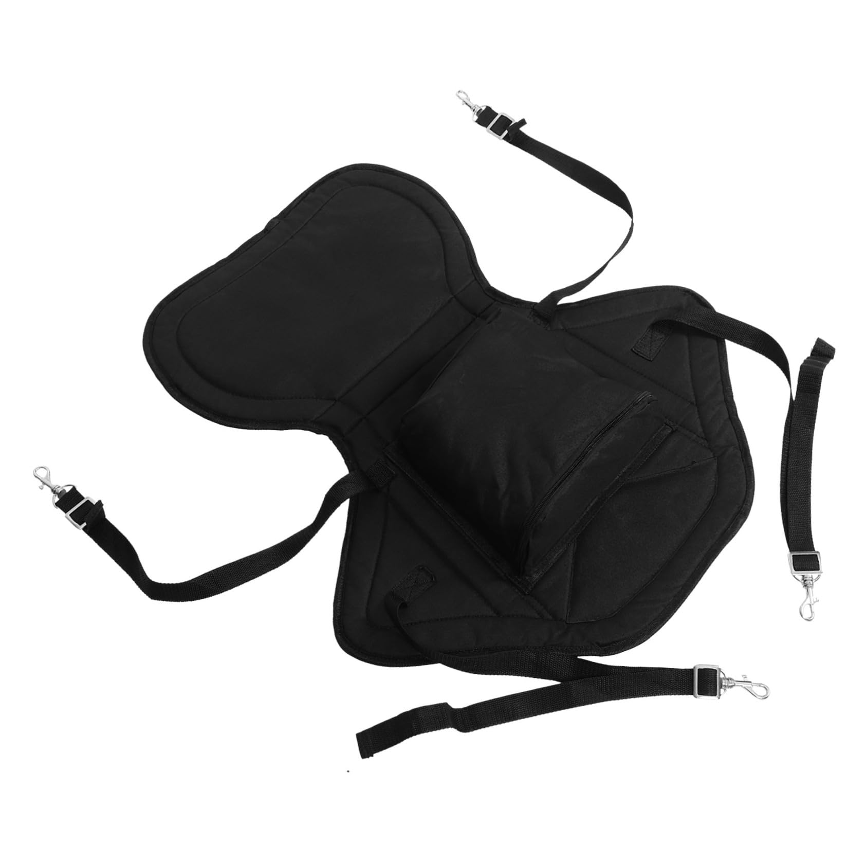 Abaodam Asiento de Kayak Inflable Respaldo Cómodo de Tela Oxford Negro, Fácil Instalación y Soporte Ergonómico para Actividades al Aire Libre
