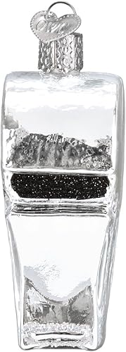 Miniatura 4 de Old World Christmas 36205 Sports Collection Adornos de vidrio soplado para silbato de entrenador de árbol de Navidad