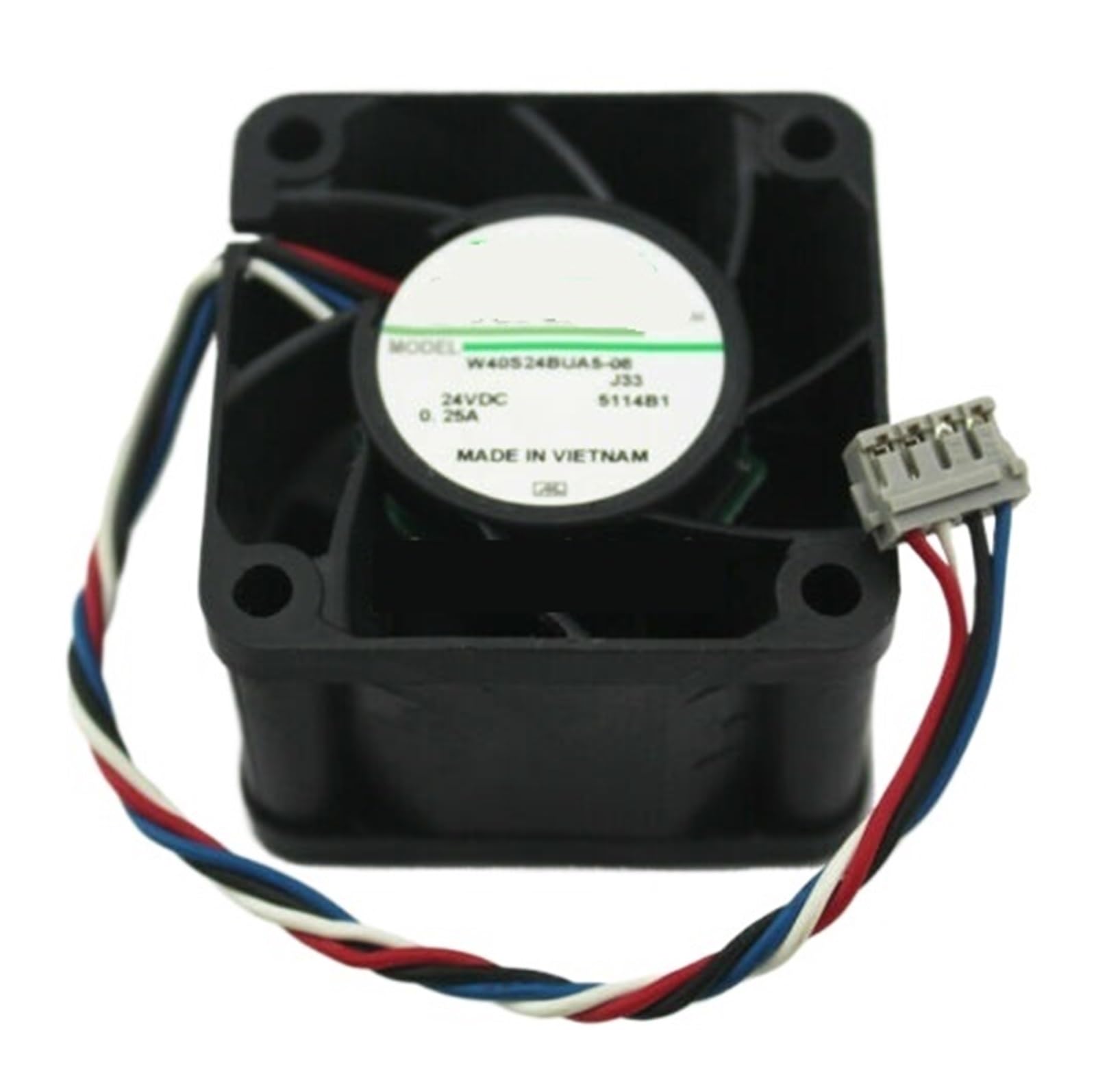 W40S24BUA5-08 0.25A 24V Ventilador de enfriamiento inversor 4 cables 40 * 28 mm
