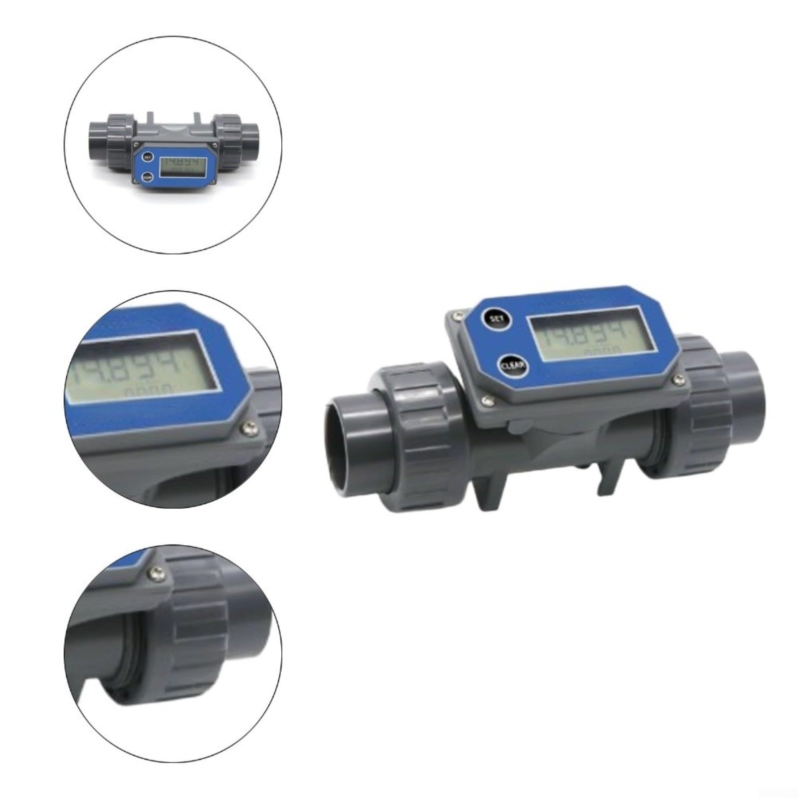 Misuratore di portata dell'acqua di DN25 Digital, sensore della turbina 20-280L/min con il LCD per l'irrigazione dell'azienda agricola ed i sistemi industriali (con il filo)