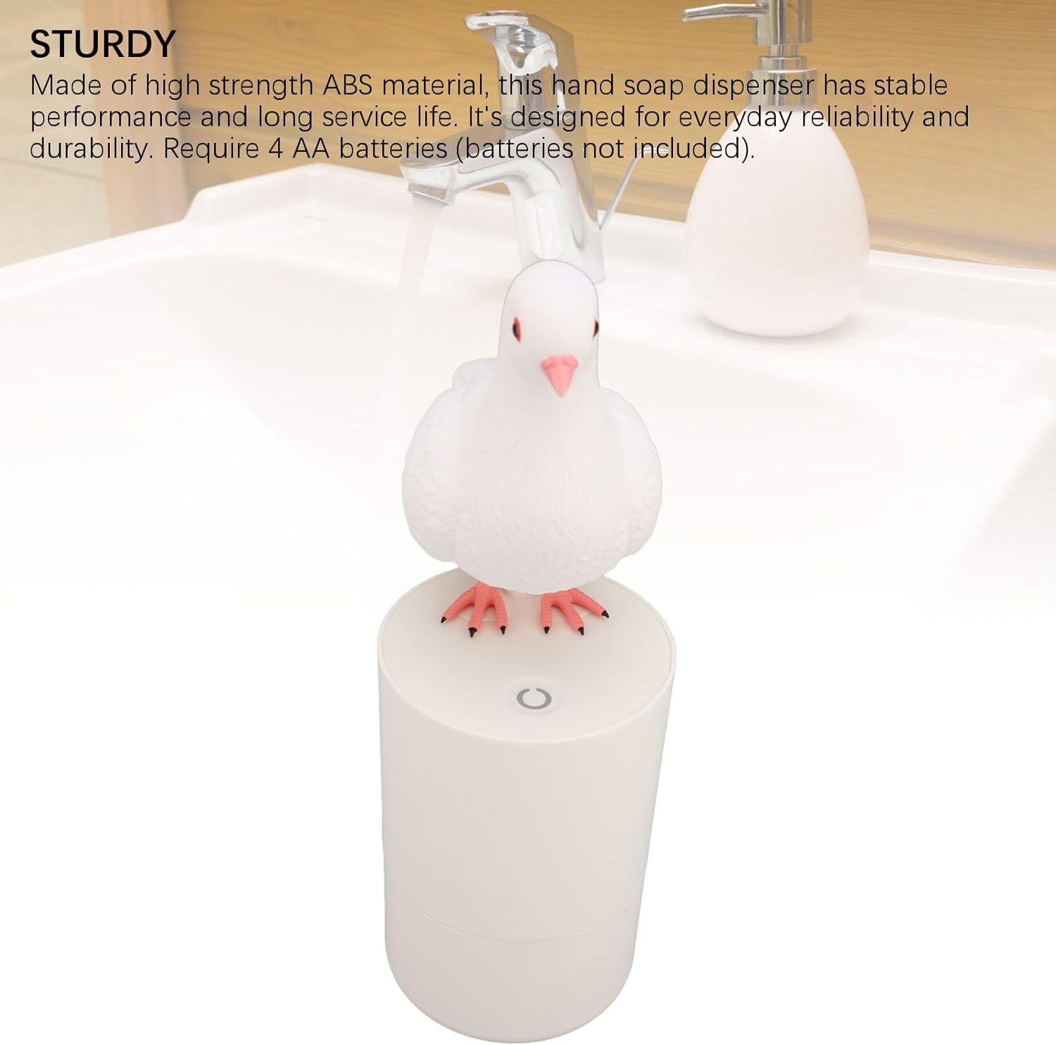 Automatic Soap Dispenser, Bird Shape Design Touchless Foaming Soap Dispenser, Induction Foam Hand Washer for Kitchen Bathroom Dish Soap(White)