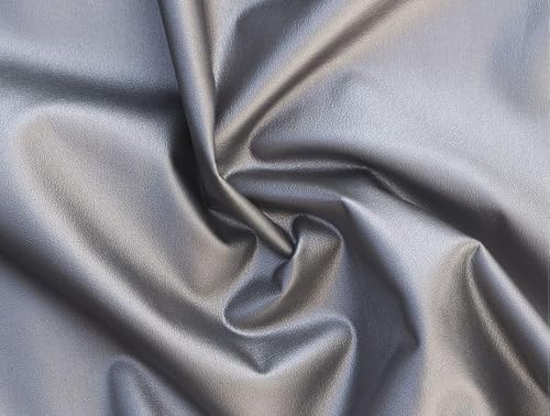 4-Way Stretch Faux Leather Gun Metal