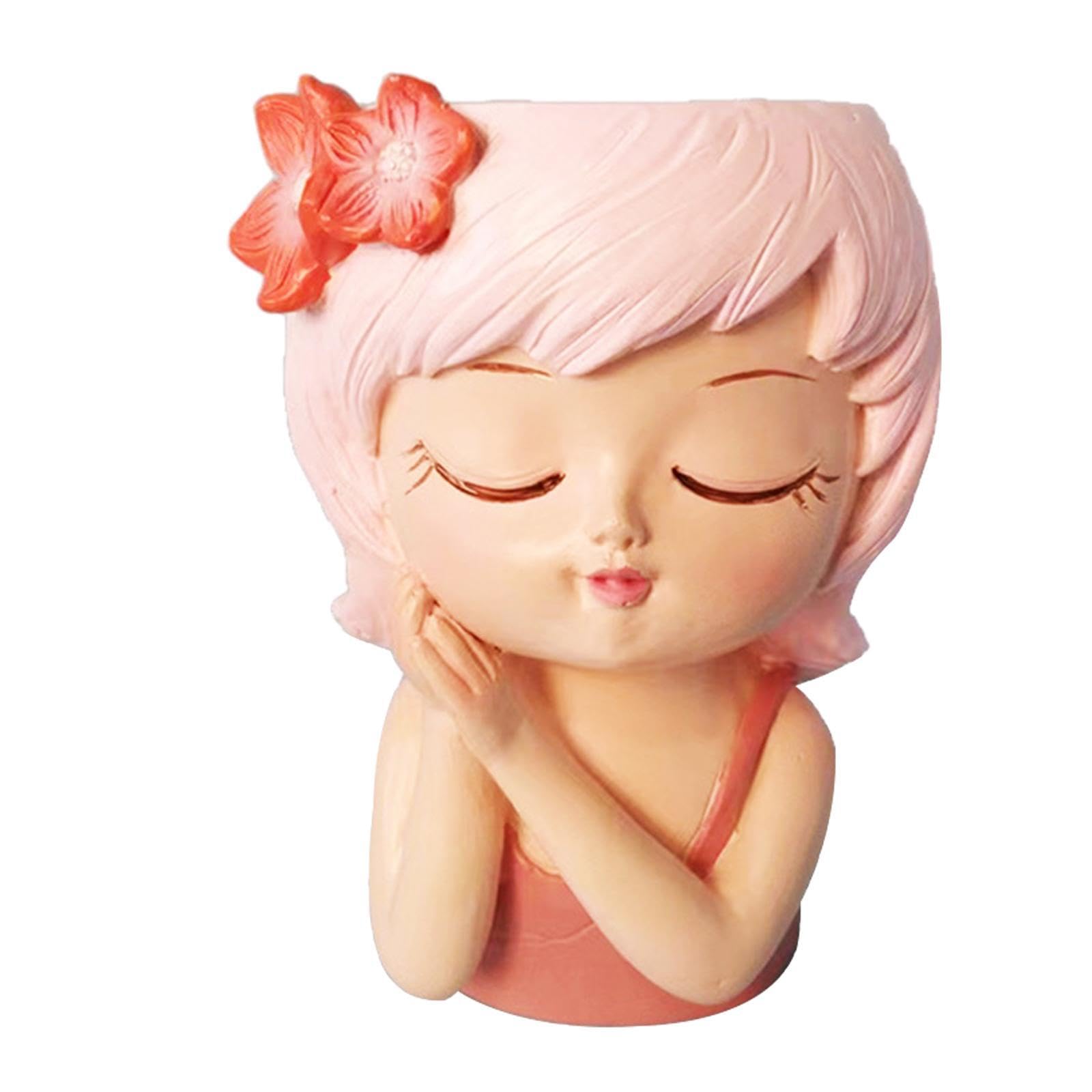 Yixannx Girls Bust Vases Beautiful Maiden Bust Planter Elegant And Charming Adds Flair To Any Indoor Space Vase Planters Portrait Planter Flower Pot Durable Style C