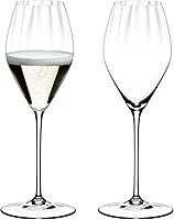 Riedel Performance Champagne Glasses Set of 2 Crystal - Optic Impact Bowls for Sparkling Wine & Prosecco 6884/28