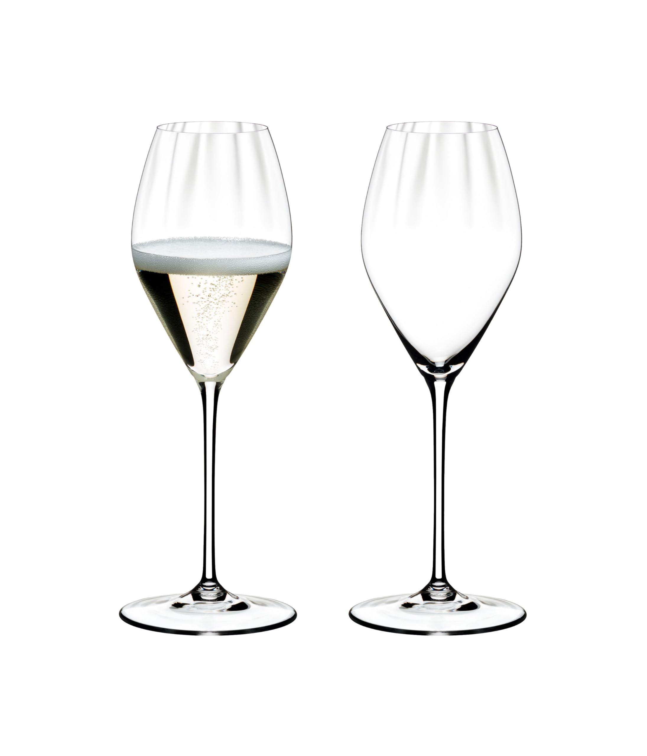 Riedel Performance Champagne Glasses, Crystal, Set of 2, Optic Impact Bowls for Sparkling Wine 6884/28