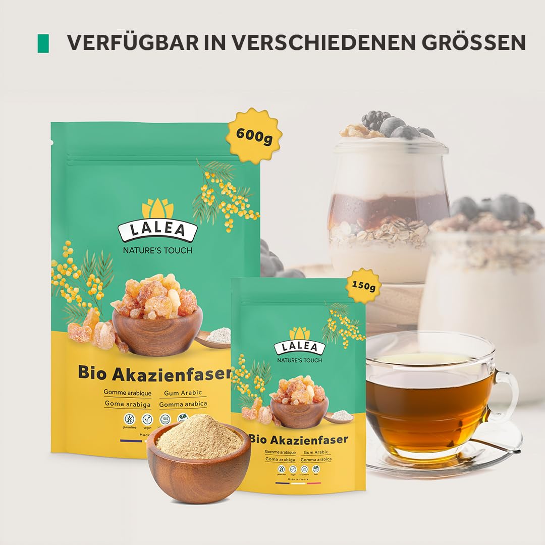 Akazienfaser Pulver Bio - 1Kg - 90% Ballaststoffe, ballaststoffe pulver aus akazienfasern Bio, Vegan & Keto, Glutenfrei, gummi arabicum puder, fiber supplement