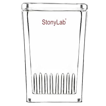stonylab TLC Developing Tank, Borosilicate Glass TLC Display Chamber Small Dyeing Tank for Thin Layer Chromatography
