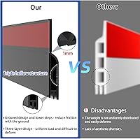 Vista 5 de Tope de Corriente Adhesivo Bajo la Puerta, Barrido de Puerta Autoadhesivo para la Parte Inferior de la Puerta, Tira de Sellado de Puertas